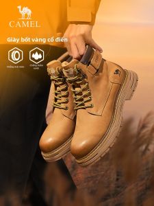 CAMEL | Giày Boots Martin Cao Cổ Da Thật Cho Nam Và Nữ
