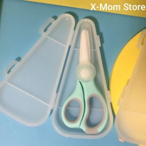XMOM BABY CERAMIC FOOD SCISSORS CUTTER Toddler Craft Scissor Gunting Pemotong Makanan Bayi Anti Rust Gunting Seramik