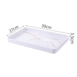 European Style Rectangular Tray Modern Simple Home Use Tea Tray Cup Holder Melamine Storage Plate Adult Size 15 Inches