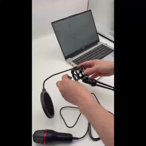 Professional USB Condenser Microphone For PC Laptop Streaming Video Games YouTube Podcasts Vocals