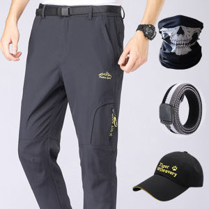 Outdoor Quick-Dry Pants Mens Summer Thin Breathable Stretch Sun Protection Hiking Tactical Pants Loose Hiking Hiking Long Pants