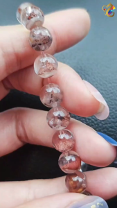 Graduation Grade Natural Red Phantom Wealth Bowl Pyramid Bracelet