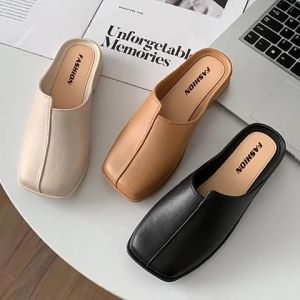 เครื่องประดับ (PiShops) พร้อมส่งในไทย รองเท้าคัชชูสำหรับผู้หญิง ดีไซน์เปิดส้น สีพื้น โทนมินิมอล เหมาะกับสาวลูก ด้านสำหรับวัฒนางาน แมทช์กับชุดเสื้อ การใช้งานดี สบาย พื้นนิ่ม วัสดุยาง มี 3 สี สาวๆ ต้องมีน้าาา