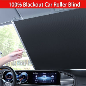 Full Shading 100% Black Car Window Sunshade Roller Anti UV Shade