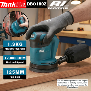 Makita | Makita DBO180Z 18V Brushless Cordless Orbital Sander 125mm with Dust Bag for Clear Coat and Varnish Surface Preparation