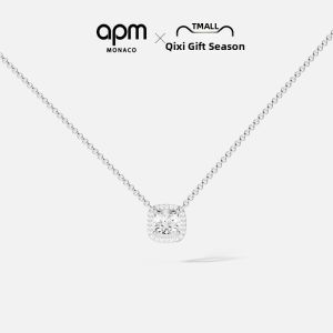 White Sugarcube Lock Bone Necklace