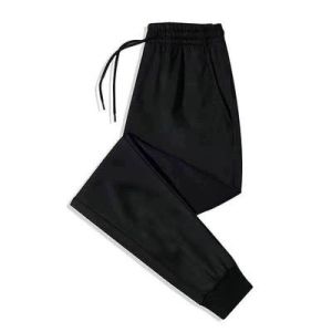 Mens Workwear Cotton Work Pants Loose Fit Spring Autumn Elastic Waist Dirt Resistant Construction Site Casual Trousers