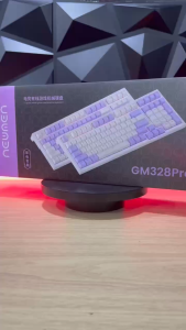 Bàn Phím Cơ Newmen GM328 Pro Type-C White-Purple/White-Grey - Hàng Chính Hãng