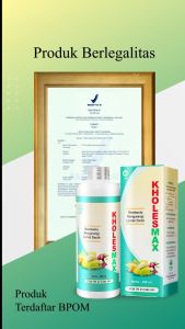 Obat Herbal Kolesterol Kholesmax 250ml - Penurun Kolesterol Tinggi Lemak Darah Trigliserida - MUI BPOM DINKES ISO - Berkhasiat (POM TR 213 664 341)