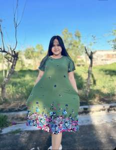 Ella Plus size Women Dress L-3XL Fit With 2 side Pocket Maternity|Pambahay Cotton spandex fabric