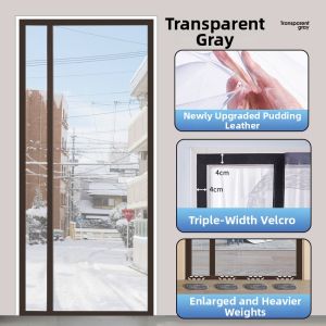 ZTION | Warm Transparent Non-drilling Door Curtain