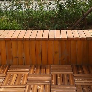Wooden/ Grass Deck Tiles Outdoor DIY Garden Patio Courtyard Interlocking Artificial Grass Entrance Balcony Construction