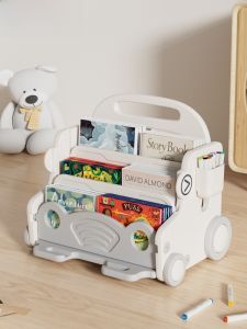 Childrens Desktop Bookshelf Multi-layer Baby Picture Book Storage Rack Simple Mobile Home Use Bookcase for Bay Window