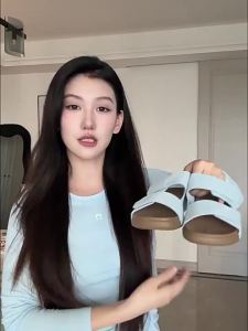 CAMEL | Loose Comfort Thick Retro Soft Magic Strap Womens Sandals