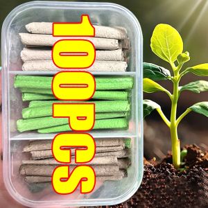 100Pcs Plant Nutrition Bars Nitrogen Phosphorus Potassium for Healthy Growth of Plant Fruit Vegetables Flowers Compound Fertilizer