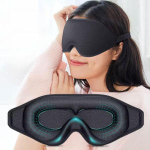 3D Sleep Mask Memory Foam Blackout Sleep Mask Travel Eye Shade Cover Adjustable Eye Cover Penutup Mata