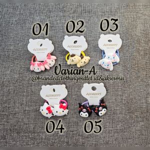 (1PASANG) IKAT RAMBUT ANAK ELASTIS KOREA IMPORT / KARET RAMBUT ANAK KARAKTER KARTUN / KUNCIR MOTIF DISNEY SANRIO / CUTE HAIR TIE / SCD7822