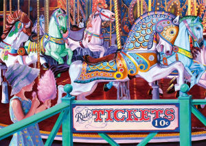 Vintage Carousel Jigsaw Puzzle 500/1000/1200/2000PCS Fun Activity for Family Gatherings and Leisure Time