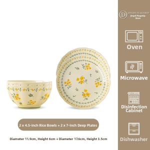 JINGDITAOCI | Underglaze Color Hand-painted Ceramic Dinnerware Set