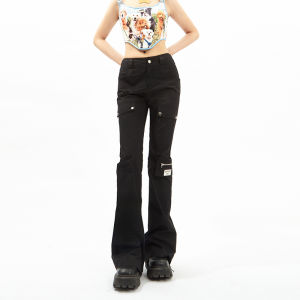 Apea | Metal Buckle Pockets Work Trousers