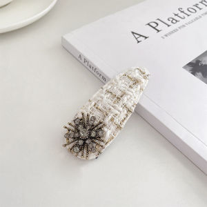 กิ๊บติดผมสไตล์ย้อนยุคสีดำหรูหราสำหรับเด็กผู้หญิง กิ๊บติดผมด้านข้าง กิ๊บติดผมด้านบน กิ๊บติดผมแบบทันสมัย ​​เครื่องประดับผมสีดำ