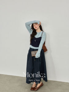 MONIKADM | Bộ Đồ Knit Hai Mảnh Vintage Dành Cho Người Mập