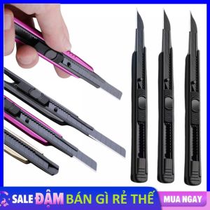 Dao Rọc Giấy Lưỡi Thép Mini - Dao Cắt Giấy Lưỡi Dao Sắc Bén Chất Liệu Cứng Cáp Có Móc Kẹp ( Loại Xin ) - Dung Cụ Rọc Cắt Băng Dính Cắt Thùng Bìa Carton Đa Năng Dao Dọc Giấy Cắt Giấy Cắt Decal