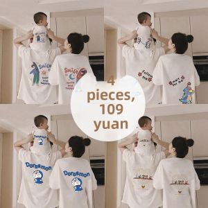 JIEBANXI | Family Matching Summer T-Shirts Cotton Style