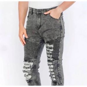 Celana Jeans Bikers Ripped Jeans Streetch Skinny Fit Celana Bikers Sobek Slim fitting Stretch
