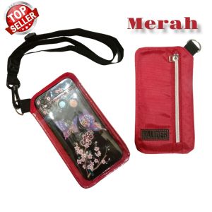 Hanking Wallet Smartphone Waterproof Tas Selempang Hp Mini Gantung Leher Hanging Wallet Kartu Tas HP sako nomo wallet dompet kalung gantung leher pria wanita-Tas distro RIZBACK / Tas Hp Terbaru / Tas Hp Murah