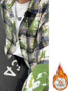Jiaxun | Thermal Warm Loose Plaid Long Sleeve Shirt