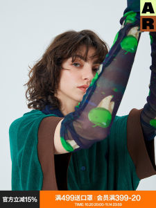 Cool Early Autumn Apple Tooth Mesh Sun Protection Sleeve Covers Fashionable Ice Cool Net for Men And Women Versatile Basic Ice Sleeve