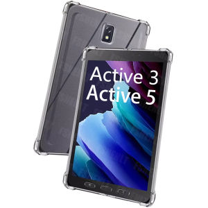 Clear Case For Samsung Galaxy Tab Active 3 2020 (8.0") SM-T570/T575/T577 TPU Cover For Tab Active 5 2024 SM-T300 / SM-T306B 8-in