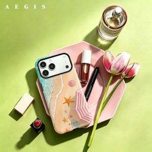 Potdemiel | Pastel Coastal Getaway Double Layer Hard Shell  for iPhone 17 16 15 14 Plus 13 Pro Max Anti-Drop Shockproof  PC Case
