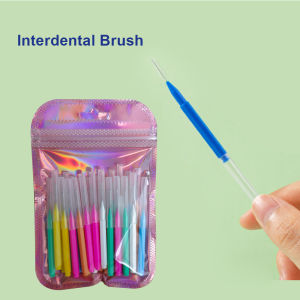 30pcs I Shape Interdental Brush 0.6-1.5mm Brush Picks Orthodontic Correction Tooth Gap Brush Tooth Braces Cleaning Soft Bristles