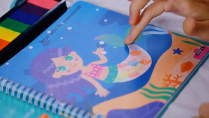 Finger Painting Set For Kids - Finger Paint Book Washable Colouring Stamp Ink Pad Painting Activity Book