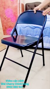 🌍CHÍNH HÃNG🌍 Ghế Cherry Xếp Gọn Có Tựa Lưng Hàng Cao Cấp Ghế Xuất Khẩu Ngồi Làm Việc Cà Phê Ghế Xếp Decor Phong Cách Hiện Đại _ BH 1 Năm