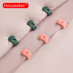 Houseeker 6ชิ้น มุดหมุดผ้าปูที่นอนผ้าหม้อนผ้า หมุดที่วางฝากรูปแบบ 6ชิ้น หมู่ร่าก ร่วมกันลื่นหัวเข็ม คลิปรัดป้องกันการลื่นยึดผ้า คลิปเตียง