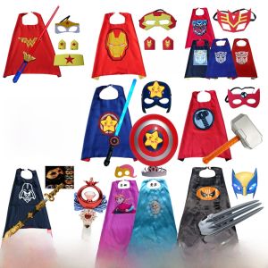 ชุดฮีโร่สุดเท่สำหรับเด็ก วันฮาโลวีน ชุดซูเปอร์ฮีโร่ เสื้อคลุมผู้ชาย ชุดฮีโร่ คุณแม่และลูก ชุดคอตตอน แฟชั่นครอบครัว