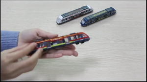 Childrens simulation high-speed rail track train light rail train 1:64 mini alloy toy car model