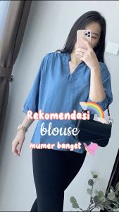 ATASAN BLOUSE TERBARU 2023/QUEEN BLOUSE KEKINIAN/BAHAN CRINKLE AIRFLOW/LEMBUT DAN NYAMAN DIPAKAI