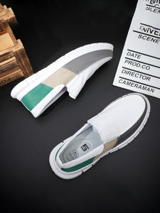 Mens Slip-On Canvas Shoes Spring Summer Breathable Casual Loafers Soft Bottom Leisure Beijing Old Shoes Comfortable Sneakers