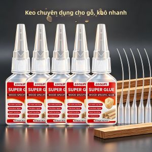 LOOLIFL | 5 Ống Keo Dán Gỗ Nhanh Khô 20G Chống Thấm Nước Chất Kết Dính Cường Lực Cao Để Sửa Chữa Đồ Nội Thất Bằng Gỗ Bền Chắc Liên Kết Chắc Chắn Kết Thúc Trong Suốt