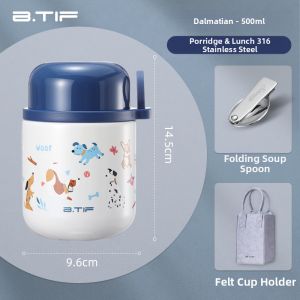 btif | Multipurpose Thermal Insulation Jar Silver Ear Soup Lunch Box Baby Food Cup