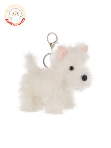 Charming West Highland Bag Charm Cute Plush Doll Keychain for Girls Soft PP Cotton Filled Toy Universal for Boys And Girls