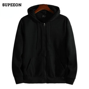 SUPEEON เสื้อกันหนาวสีพื้น เสื้อโค้ท เสื้อแจ็คเก็ตแขนยาวมีซิป เสื้อฮู้ด ใส่ได้ทั้งชายหญิงใส่ได้ทุกฤดู