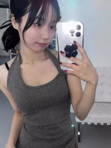 Áo Ba Lỗ Cổ Trễ Kẻ Sọc Cỡ Lớn Áo Ba Lỗ Không Tay Áo Lót Mùa Hè Cho Nữ Thời Trang Đường Phố Thường Ngày