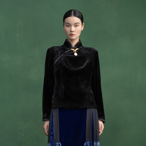 Silk Velvet Blouse Shirt