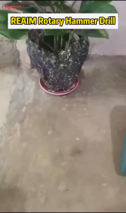 REAIM Rotary Hammer Drill Heavy Duty Jack Chipping Hammer Drill Heavy Duty Chipping Gun With 5 Bits