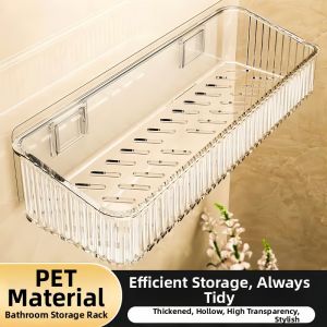 Wall-Mounted Bathroom Organizer No-Drilling